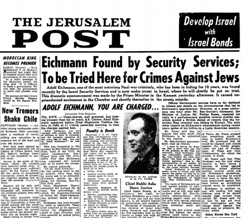 Newspaper Reports Capture of Nazi War Criminal Adolf Eichmann